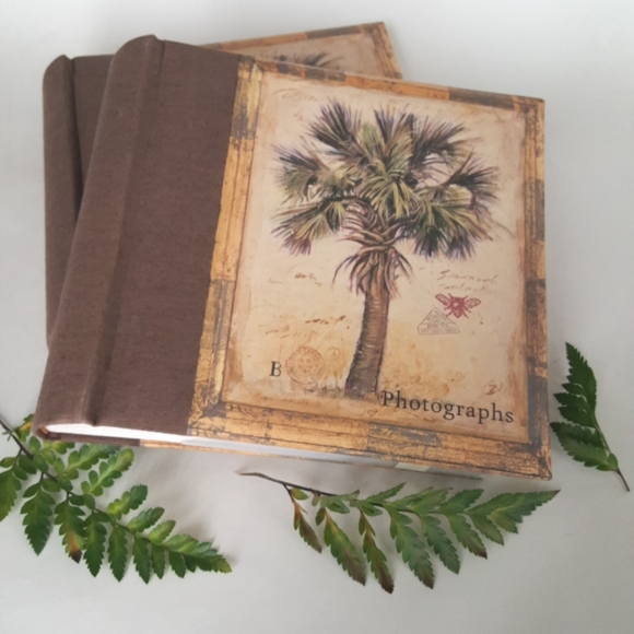 Tri Coastal  Designs Other - 2 Photo Albums Botanical Travel Bees Palm Tree Hold 200 Photos Each